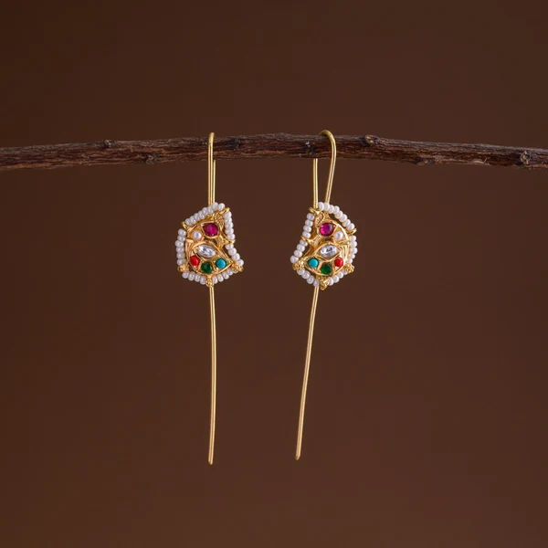 Needle Pin Statement Earrings